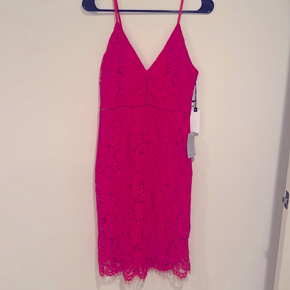 Bright magenta NEW dress with adjustable straps